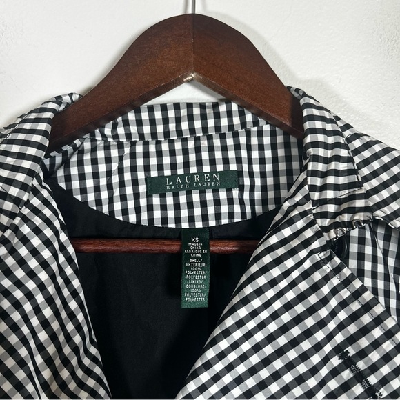 Ralph Lauren Black and White Gingham Checkered Trench Coat - Picture 2 of 3